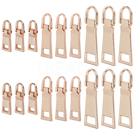 18Pcs 3 Styles Alloy Zipper Pull Tabs FIND-CY0001-83LG-1