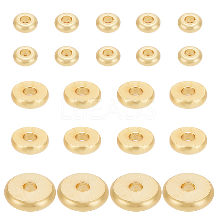 BENECREAT 60Pcs 3 Styes Brass Beads KK-BC0012-30-1