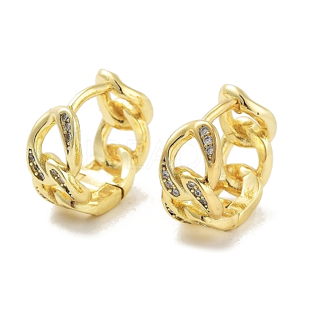 Real 18K Gold Plated Brass Hoop Earrings EJEW-L269-053G-1