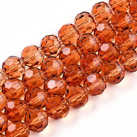 Baking Paint Transparent Glass Beads Strands DGLA-A035-T10mm-A04-1