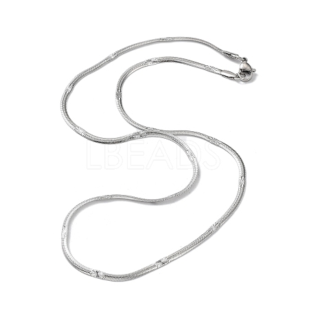 304 Stainless Steel Flat Snake Chain Necklaces for Women NJEW-D058-04P-1