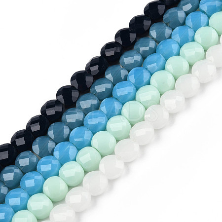 Imitation Jade Glass Beads Strands GLAA-N052-06-1