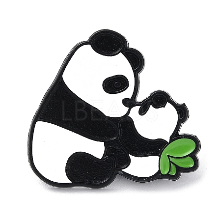 Mother and Son Panda Enamel Pin JEWB-A019-01C-1