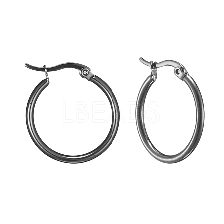 304 Stainless Steel Hoop Earrings EJEW-F105-10B-1
