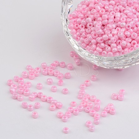 8/0 Opaque Colours Round Glass Seed Beads X-SEED-A010-3mm-55-1