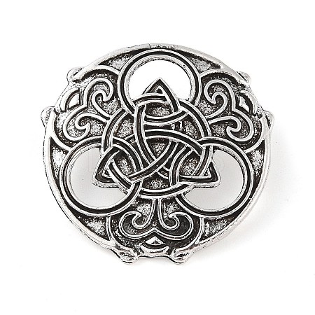 Tibetan Style Alloy Brooches JEWB-O016-01AS-1