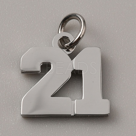 316 Surgical Stainless Steel Charms STAS-WH0022-84P-21-1