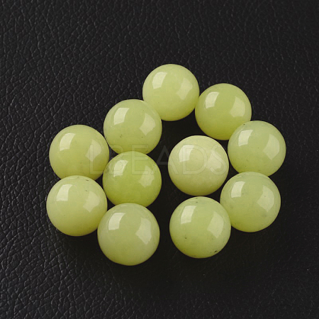 Natural Lemon Jade Round Ball Beads G-I174-16mm-02-1