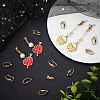 Beebeecraft 30Pcs Brass Clip-on Earring Findings KK-BBC0004-86-4