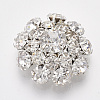Silver Color Plated Brass Shank Buttons LS-X-RB-S066-09S-08-1