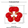 304 Stainless Steel Enamel Pendants STAS-OY014G-20G-02-2