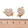 Brass Micro Pave Cubic Zirconia Box Clasps KK-B125-07G-01-3