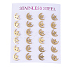 304 Stainless Steel Stud Earrings X-EJEW-H350-27G-3