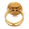 Oval with Sun Natural Lapis Lazuli Finger Rings RJEW-Q822-40G-02-3