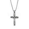 201 Stainless Steel Pendant Necklaces NJEW-C034-43C-AS-1