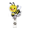 Bees Felt & ABS Plastic Badge Reel X-AJEW-I053-34-1