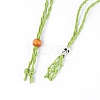Adjustable Braided Waxed Cord Macrame Pouch Necklace Making MAK-WH0009-02I-2