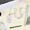 Plastic ID Card Sleeve with Polyester Lanyard Strap AJEW-WH20017-33G-3