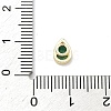 Teardrop Brass Micro Pave Cubic Zirconia Cabochons KK-P345-13G-B07-3