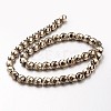 Electroplate Non-magnetic Synthetic Hematite Beads Strands G-F300-13-06-2