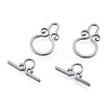 Non-Tarnish 304 Stainless Steel Toggle Clasps X-STAS-N092-182-3