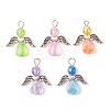 Acrylic with Alloy Pendants PALLOY-JF02418-02-1