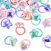 20Pcs 20 Colors Polyester & Plastic Girls Hair Accessories OHAR-TA0001-18-3