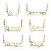 Sparkeads 6Pcs 6 Style 304 Stainless Steel Word Pendant Necklace NJEW-KS0001-06G-9