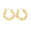 Ion Plating(IP) 304 Stainless Steel Oval Wrap Hoop Earrings for Women EJEW-A076-04G-1