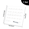 Rectangle Detachable Transparent Acrylic Clip-on Earring Display Organizer Stands EDIS-WH0029-45B-2