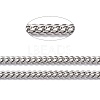 304 Stainless Steel Cuban Link Chain STAS-B019-02C-P-2
