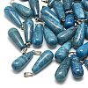 Dyed Natural Blue Agate Pendants X-G-T081-23-1