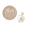 Baroque Natural Nucleated Pearl Keshi Pearl Pendants X-PALLOY-JF04833-2