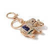 Elephant Zinc Alloy Enamel with Rhinestone Pendant Keychain KEYC-G061-01A-3