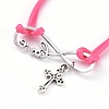 Tibetan Style Alloy Infinity Link & Charm Bracelets BJEW-JB04983-05-3
