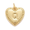 Rack Plating Real 18K Gold Plated Brass Pendants KK-E260-01G-Q-1