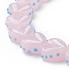 Heart Handmade Lampwork Beads Strands LAMP-G150-01J-3