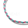 2MM Braided Round Polycotton Cord Necklace Making with Alloy Lobster Claws Clasps and Iron End Chains NJEW-Q031-01B-3