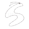 2Pcs 2 Colors 304 Stainless Steel Slider Necklace Makings AJEW-JB01272-3