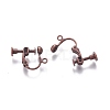 Rack Plated Brass Screw Clip-on Earring Findings KK-P169-04R-2