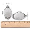 Vintage Tibetan Style Alloy Carved Rose Large Pendant Cabochon Settings TIBEP-N003-28AS-3