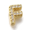 Rack Plating Brass Micro Pave Clear Cubic Zirconia Beads KK-G500-30G-F-1