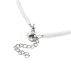 ABS Plastic Imitation Pearl Beaded Stretch Bracelet & Beaded Necklace SJEW-JS01278-5