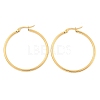 Ion Plating(IP) 304 Stainless Steel Hoop Earrings EJEW-N0016-11G-F-3