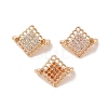 Brass Micro Pave Cubic Zirconia Spacer Bars KK-B100-071G-1