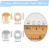 1000Pcs 2 Colors CCB Plastic Beads CCB-DC0001-18-2