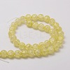 Crackle Glass Round Beads Strands CCG-E001-4mm-07-2