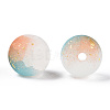 Frosted Baking Paint Crackle Glass Beads with Glitter Powder DGLA-T004-6mm-01C-2