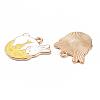 Alloy Sleeping Bunny Pendants ENAM-S115-092-3