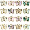32Pcs 8 Colors Alloy Rhinestone Pendants FIND-CJ0005-13-1